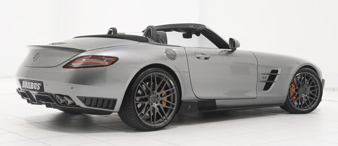 brabus mercedes benz sls amg roadster side view photo