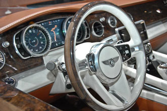 Geneva Motor Show 2012 Bentley SUV first glimpse dashboard