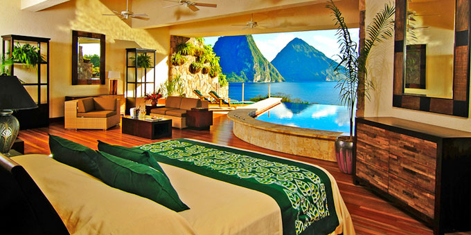 Jade Mountain Resort Villa with pool St Lucia Caribbean