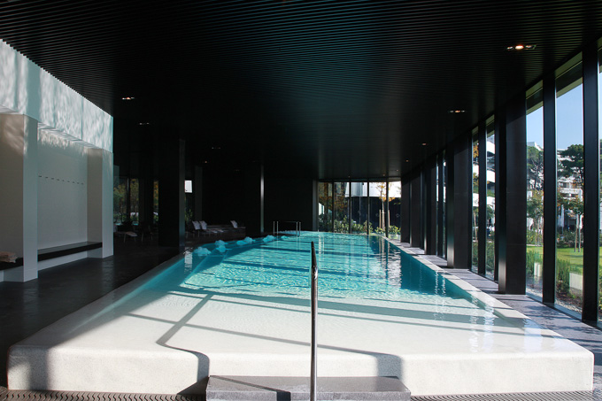 Inside fresh-water pool at Hotel Lone Croatia