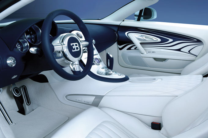 Bugatti Veyron L'Or Blanc interior view