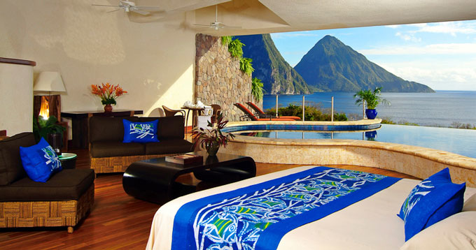 Jade Mountain Resort Villa with pool St Lucia Caribbean