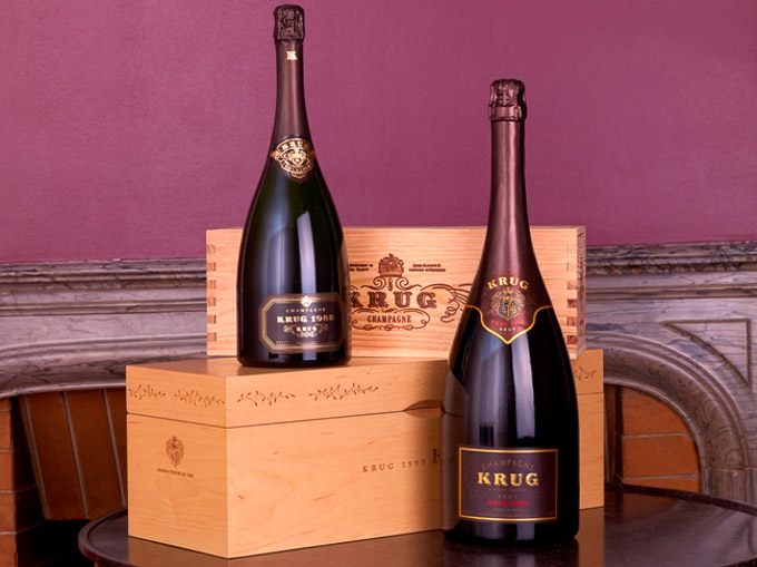 A selection of two of Krug's finest champagnes set to be auctioned at Sotheby's